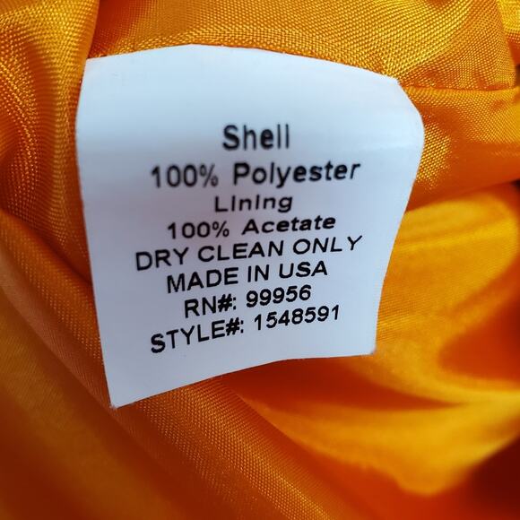 Shoshanna Y2K Orange Sherbert Pleated Mini Dress 2 Shimmer One Shoulder Glam Lux - Picture 8 of 13